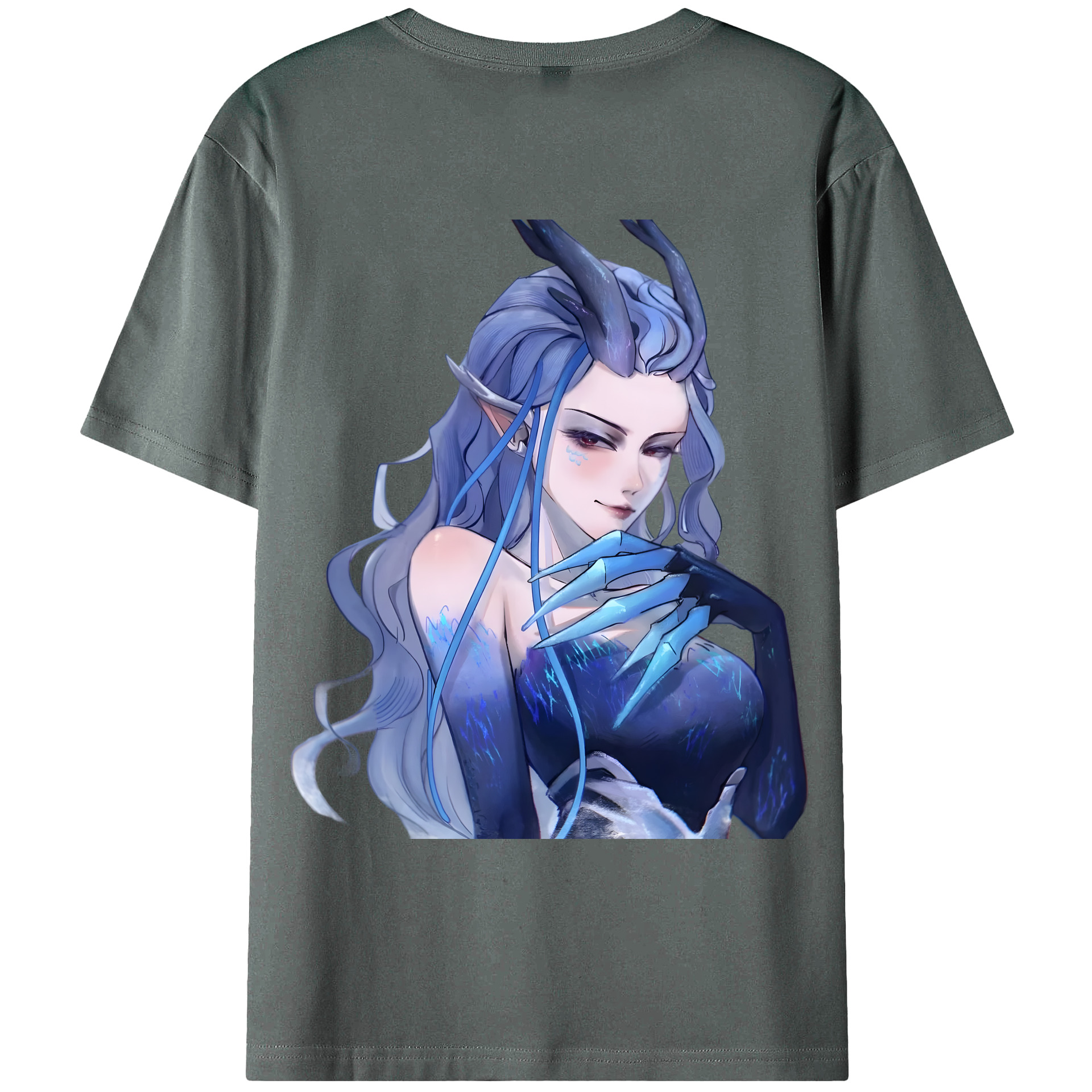 （画像用） Ne Zha 2 ナタ 魔童の大暴れ 綿100％ メンズ半袖Tシャツ（バックプリント） 通気性